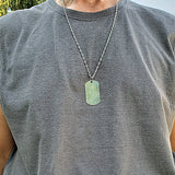 Silver Dog Tag Pendant Kit with One Tag and Engraved