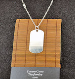 Silver Dog Tag Pendant Kit with One Tag and Engraved