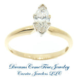 0.65 Carat Marquise Diamond Engagement Ring 14K Gold