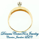 10K Gold 0.12 CTW Marquise Ladies Illusion Diamond Engagement Ring