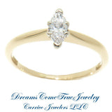0.29 Carat Marquise Diamond Engagement Ring 14K Gold