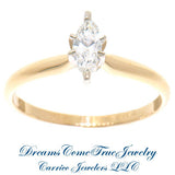 0.30 Carat Marquise Diamond Engagement Ring 14K Gold