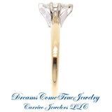 14K Gold 0.30 Carat Marquise Diamond Engagement Ring