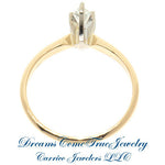 14K Gold 0.30 Carat Marquise Diamond Engagement Ring