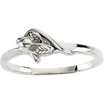 10K, 14K or Sterling Silver "The Unblossomed Rose" Ring