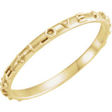 10K, 14K Gold Medium Weight True Love Chastity Ring