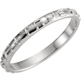 10K, 14K Gold or Sterling Silver Heavy Weight "True Love" Chastity Ring