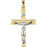 14K Gold Crucifix Pendant in 2 sizes