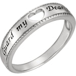 Sterling Silver "Guard My Heart" Chastity Ring