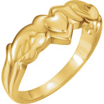 14K Gold Heart Holy Spirit Ring
