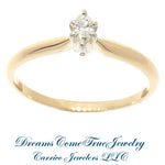 0.09 Carat Marquise Diamond Engagement Ring 14K Gold